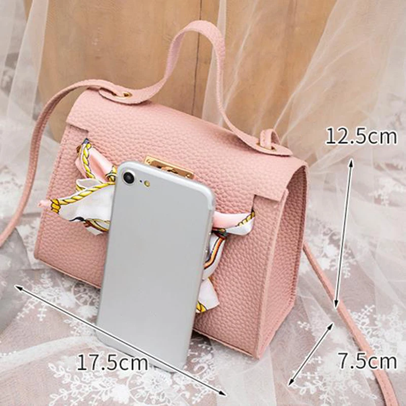 Square Sling Bag Handbag Bag Women Bags Travel Gift Crossbody Bag With Scarf