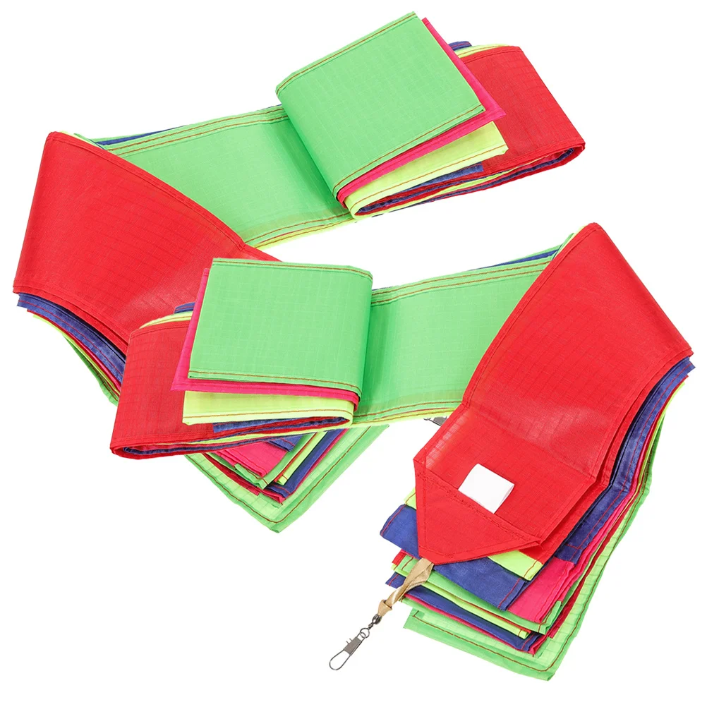 2 Peças de Fita Colorida para Cauda de Pipa, Acessórios Decorativos para Voo ao Ar Livre, Kit de Caudas Tubulares Reutilizáveis e Divertidas