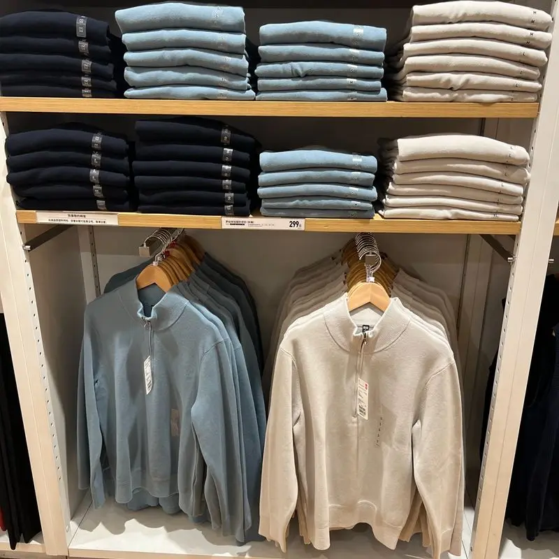 

ex Color Ribbed f Zip Knitwear Long Sve Try on Spring New Sle Casual Elastic Pattern Pure Color Sweater