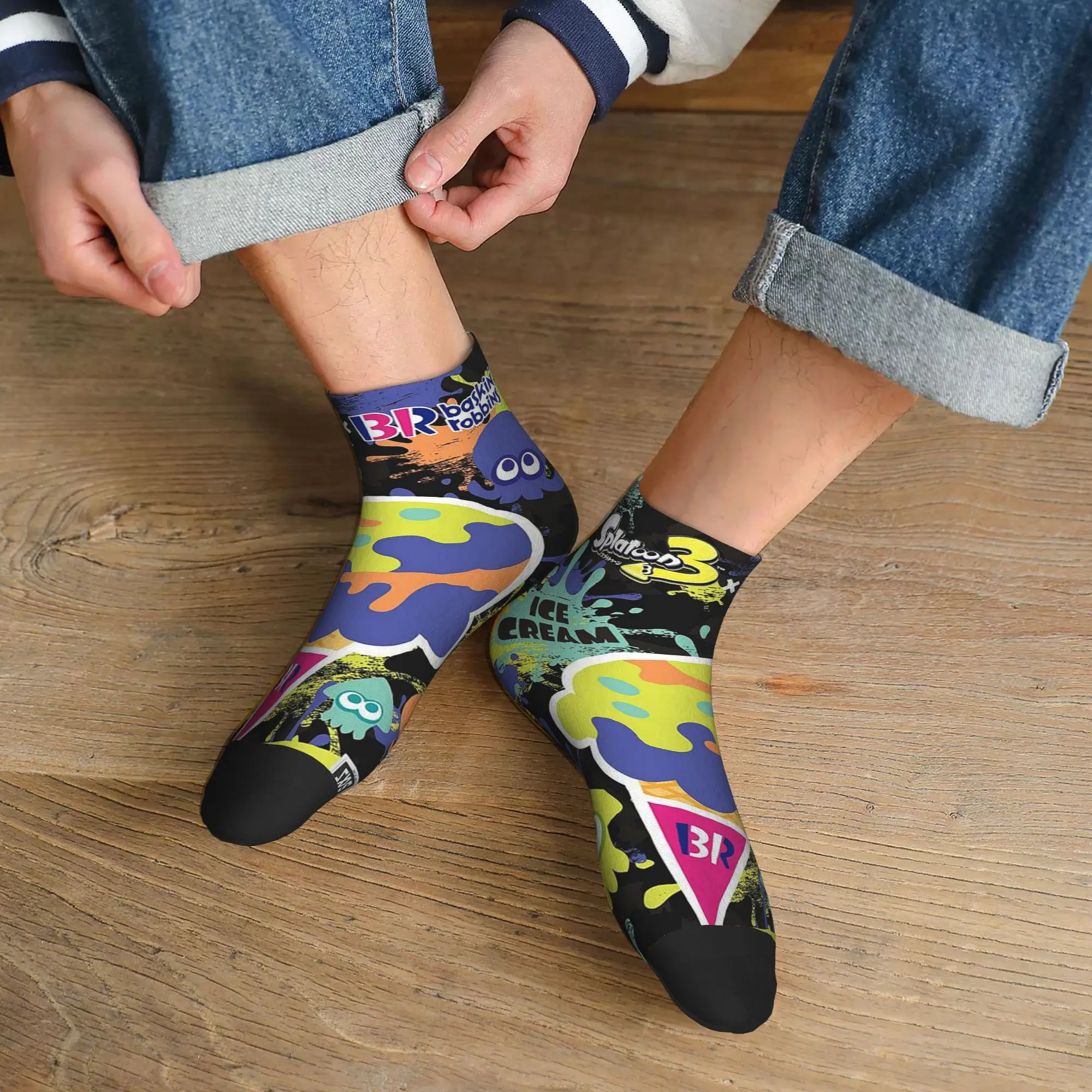 

All Seasons Cartoon Popular Splatoon 3 game Socks Harajuku Sport Middle Tube Socks Soft Funny Stockings for Men Women Gifts