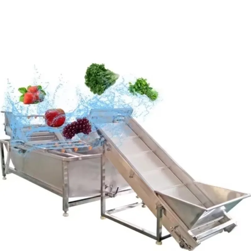 Industrial Commercial Bubble Washing Machine High Efficiency Automatic Washer for Fresh Produce and Aquatic Products Cleaning
