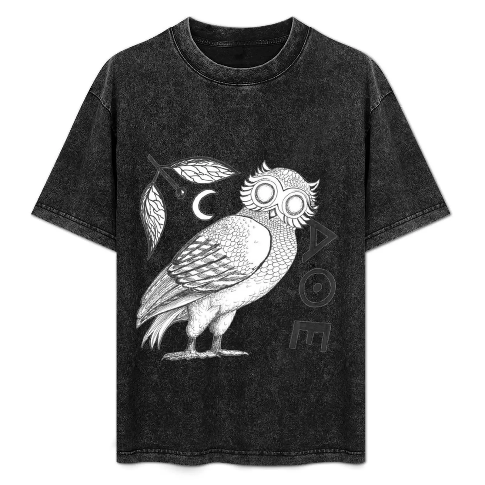 

The Athenian Owl T-Shirt Stylish Print Short Sleeve Tee
