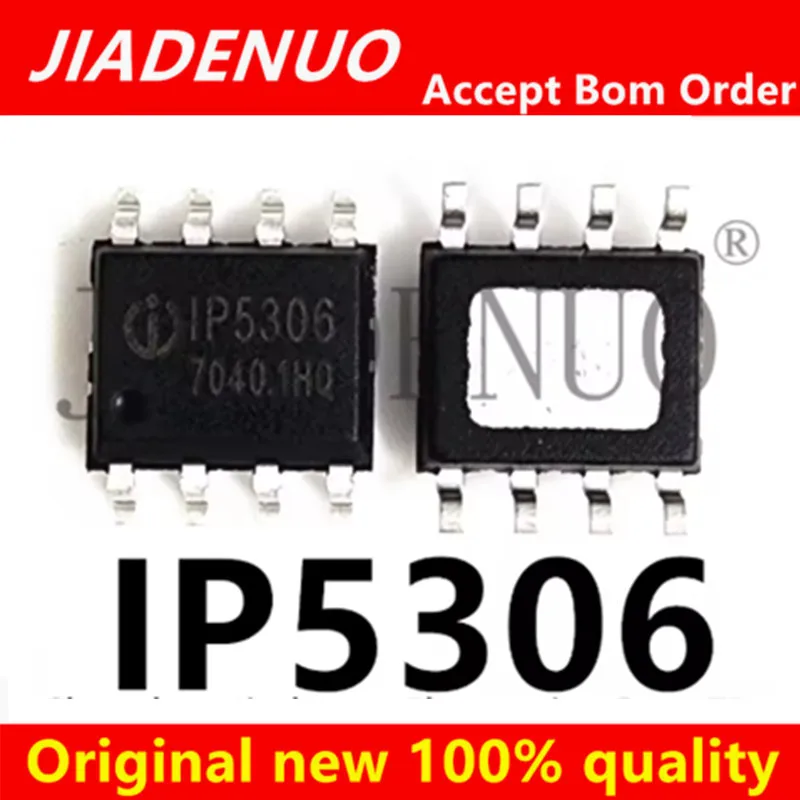 (5Piece)100% New IP5306 2.1A Charging/2.4A Discharge Chip Packaging SOP8 Battery Management Chip