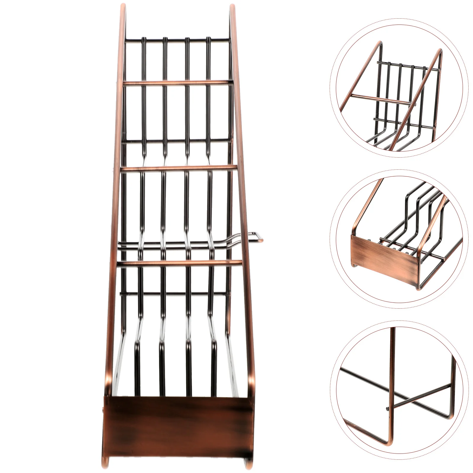 

Iron Syrup Bottle Rack Spice Storage Organizer Coffee Shop Holder Kitchen Bathroom Display Stand Heavy Duty Metal