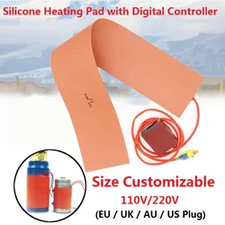 110V/220V Electric Silicone Heating Pad Digital Temperature Controller Thermostat Heater Plate Mat Guitar Side Rim Bending Press