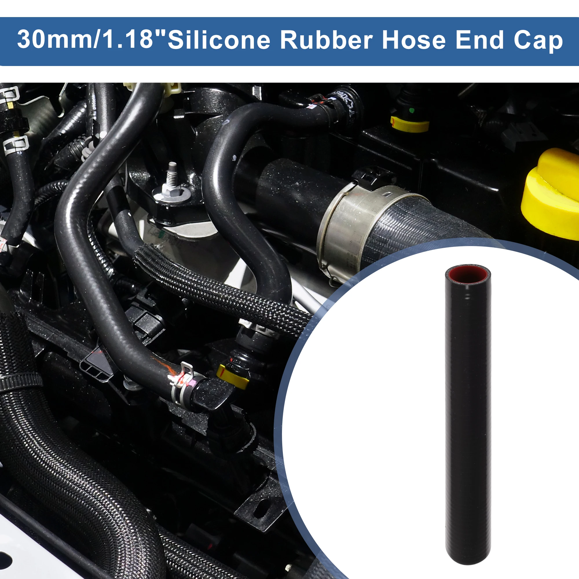 UXCELL Car Universal Silicone Tubing Hose 30/35/38/40/42/48/54mm ID 300mm Length Radiator Coolant Tube Straight Turbo Connector