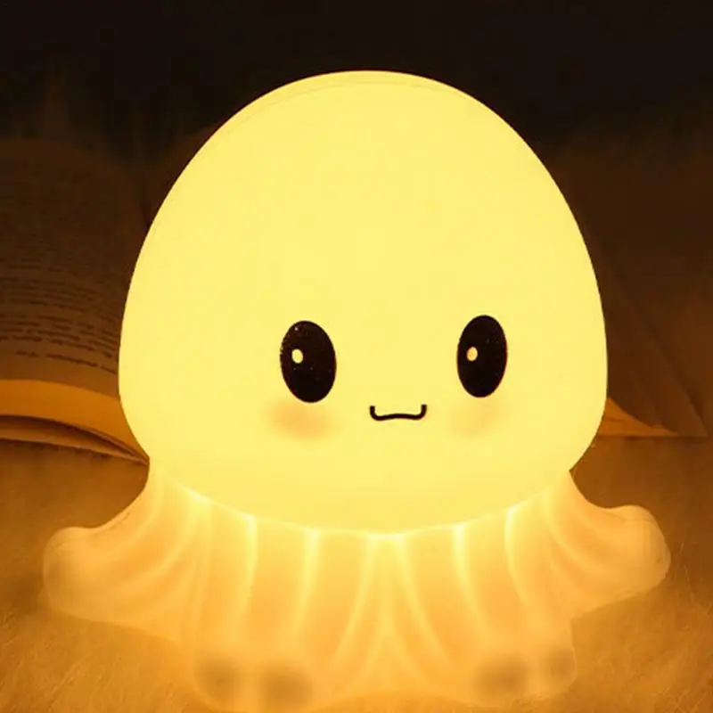Jellyfish Night Light Brightness Adjustable LED Desk Lamp Home Decorations Desk Light Novelty Lamp For Women And Kids