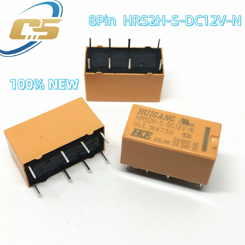 HRS2H-S-DC de relé de potencia PCB, 5V, 12V, 24V, 8 pines, HRS2H, S, DC, 8 pines, HRS2H-S-DC5V-N, novedad de 100%, lote de 5 HRS2H-S-DC12V-N.