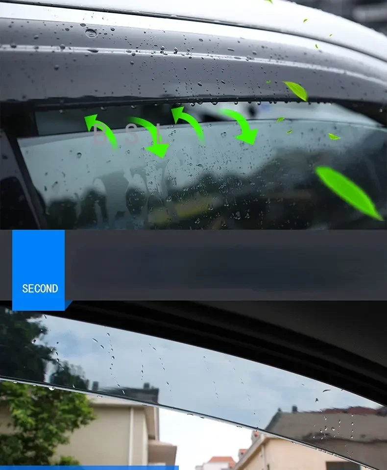 for Byd Yuan Plus 4x Window Visor Rain Deflector Guard Shelters