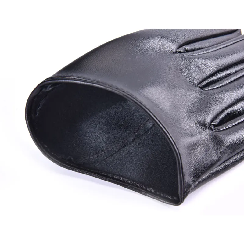 New Design Sexy Leather Gloves for Women Half Palm PU Leather Gloves Party Show