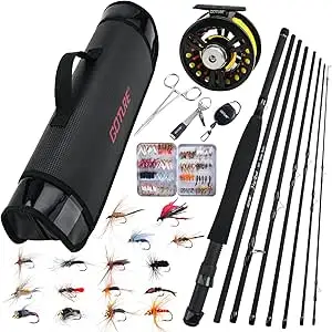 

Goture 2.7M Fly Fishing Rod And Reel Combo Kit Carbon cork handle Medium-fast Fly Rod Fly Reel & Line &Tool Accessories