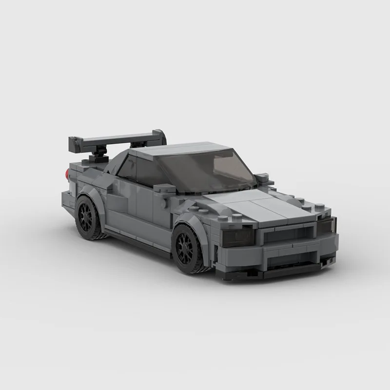 High Performance Japanese Racing Coupe MOC Blocks All-Wheel Drive Sport Car Model DIY Bricks Gift for Hobby Builders
