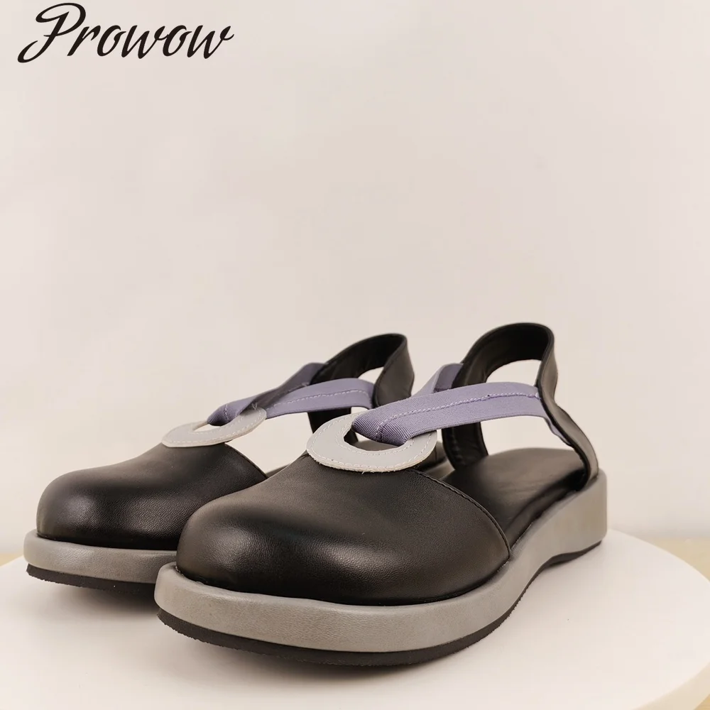 

Модные сандалии на плоской подошве с круглым носком, женская обувь Zapatos Mujer