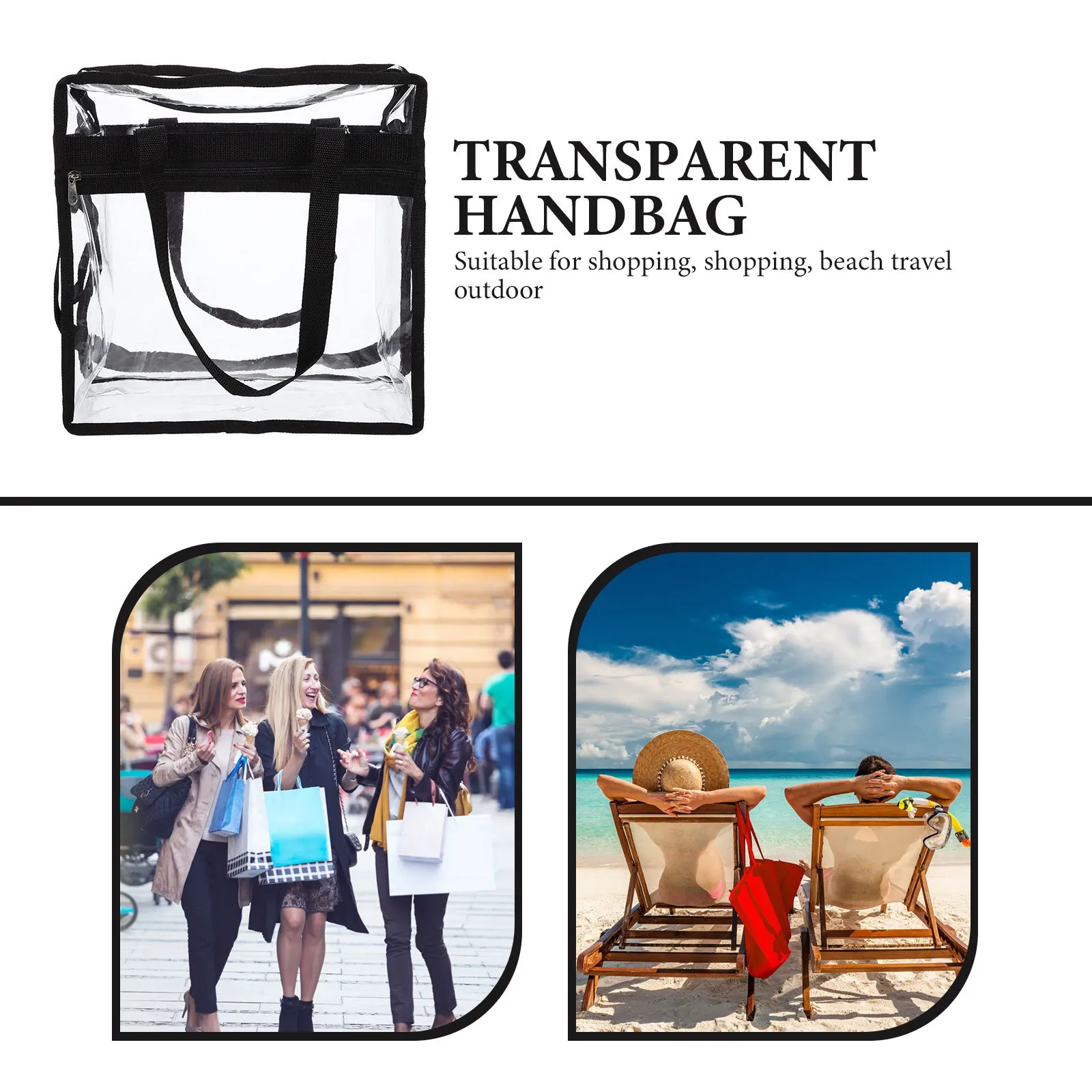 

Clear Shoulder Bag Lightweight PVC Material Multi-Function Portable Cross Body Pouch for Women Daily Travel Essentials Storage