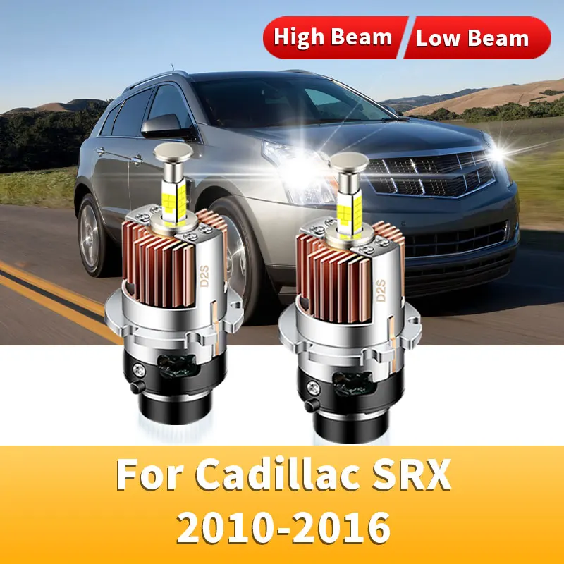 2Pcs 35W 32000LM LED Car Headlights Bulbs HID Canbus Bulb Turbo Lamp Super Bright CSP 6000K 12V For Cadillac SRX 2010 2011-2016