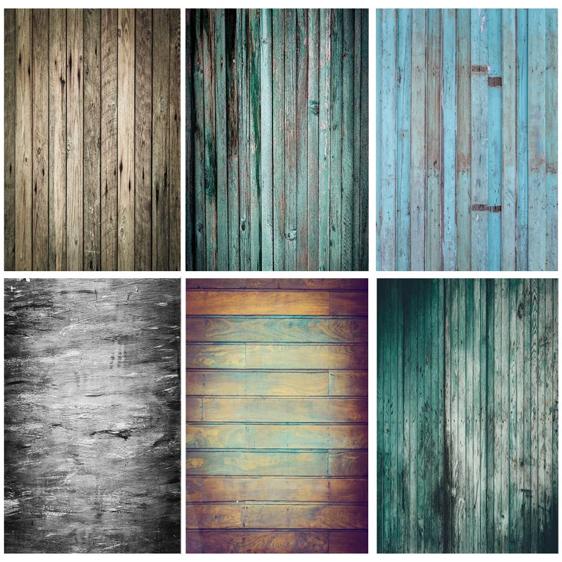 

SHUOZHIKE Art Fabric Retro Wood Plank Vintage Baby Portrait Photography Backdrops For Photo Studio Background Props 21318WQ-65