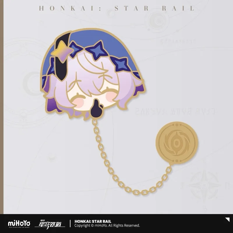 사전 판매 miHoYo 공식 정품 Honkai Star Rail POM 전시관 시리즈 금속 배지 SUNDAY March 7th Cosplay Anime Game