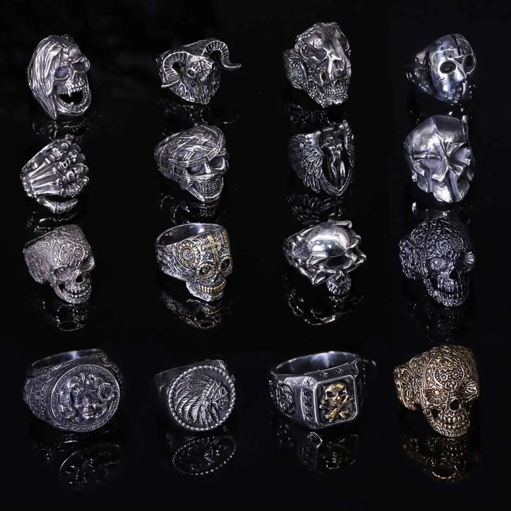 الشمال فايكنغ الفولاذ المقاوم للصدأ حلقة مرساة البوصلة شجرة الحياة فايكنغ رون الذئب الشرير الدائري للرجال مصنع المجوهرات بالجملة #3