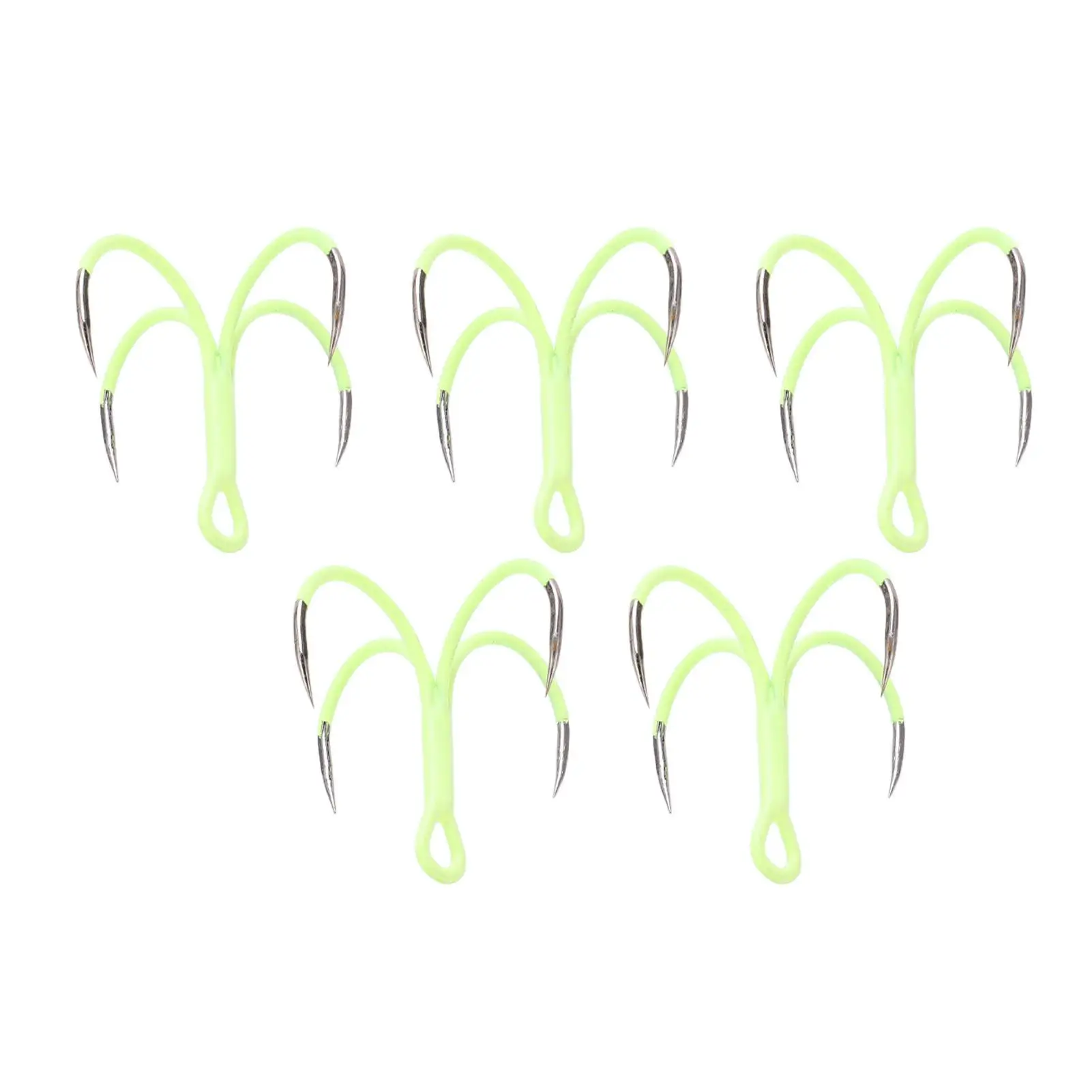 Glow-in-the-Dark Four-Claw Fishing Hook for grass Carp & for white Fish - High-Visibility Luminous Design