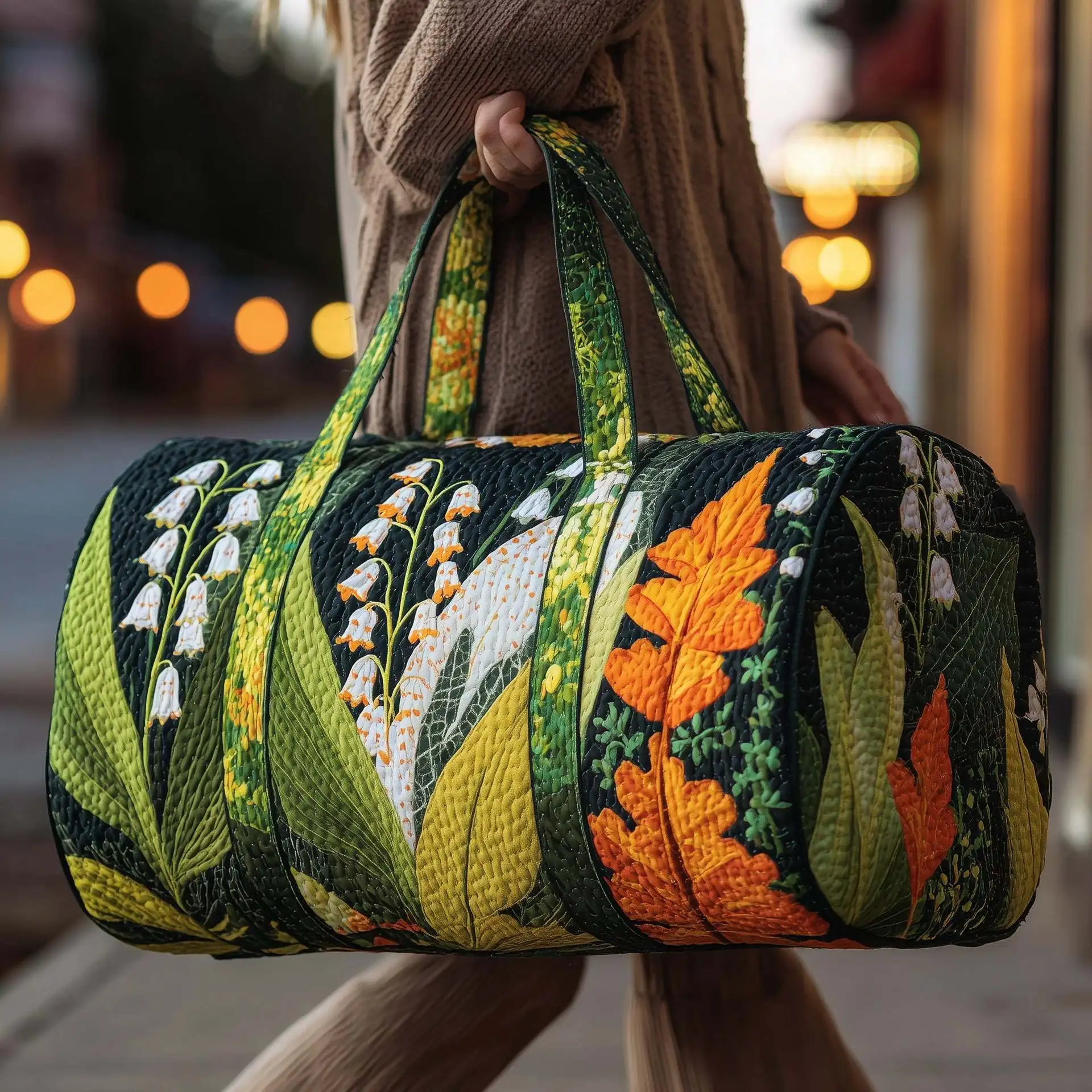 

New Adjustable Strap Quilted Duffle Bag 3D Quilting Craft Tote Bags Travel Duffel Bag Large Capacity Short-distance Handbag