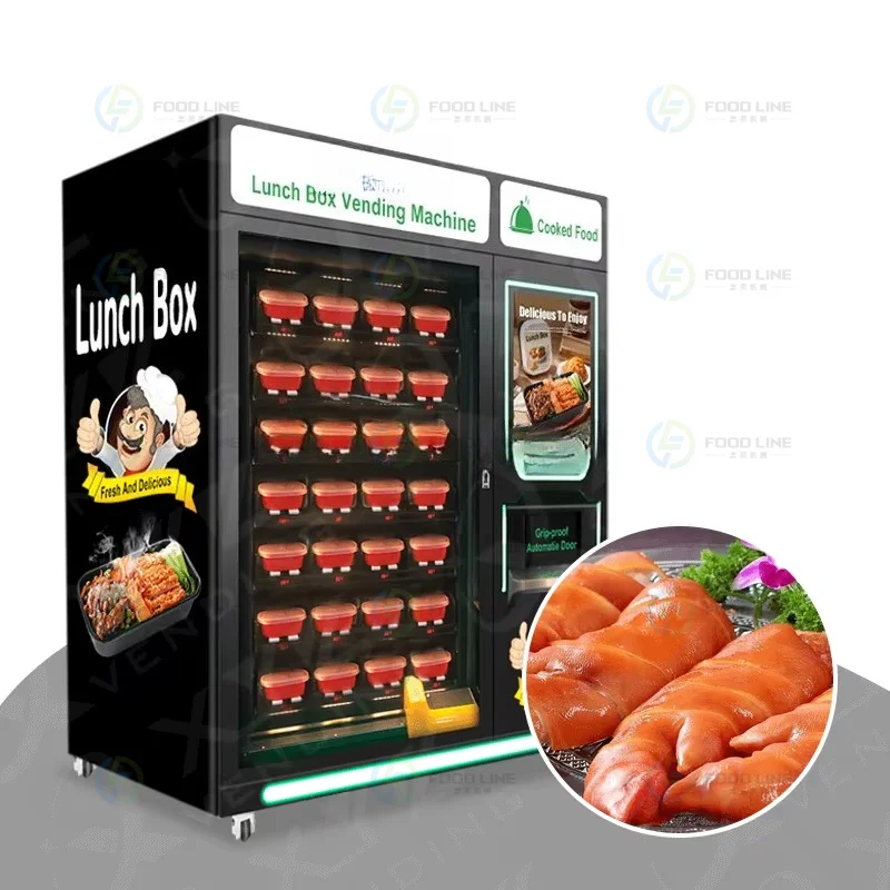Lunch Box Vending Machine Customized Smart Food Locker Automatic Meal Dispenser Commercial Stainless Steel School Restaurant