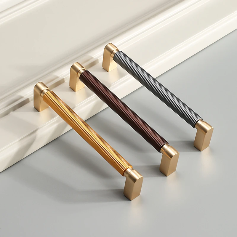 Gold Gray Extended Kitchen Cabinet Door Handle Modern Simple High-grade Cabinet Drawer Wardrobe Door handles for furniture