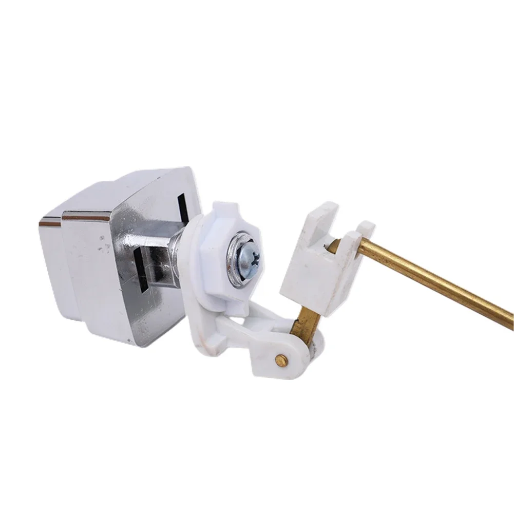 Toliet Tank Push Button Tank Lever Flush Handle Brass Arm Push Button Toliet Flushing Accessories Toilet Seat Switch