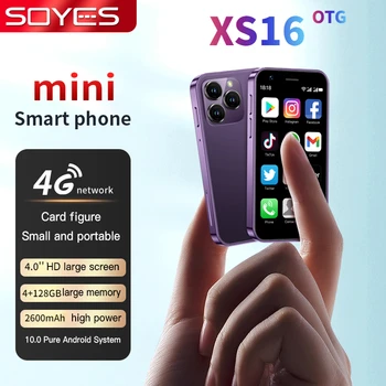 SOYES xxpro 4&#x27;&#x27; Mini Smartphone 4GB RAM 128GB ROM Android 10.0 Octa Core 2600mAh Face ID 4G 5G LTE Type-C OTG Small Phone