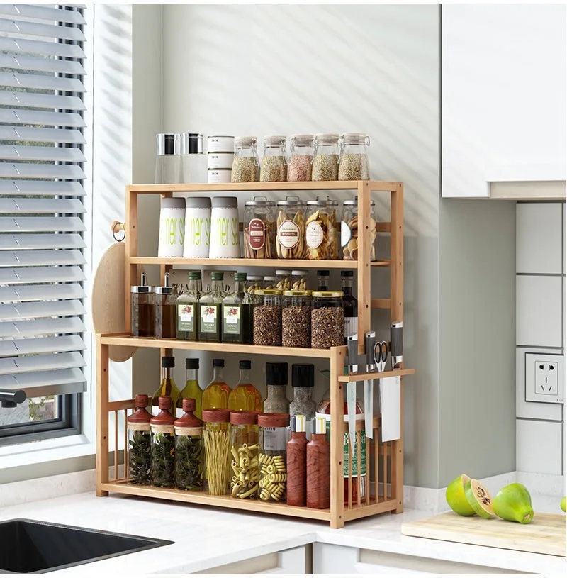 3-tier Wooden Bookshelf Desktop Sundries Stationery Organizer Bamboo Bookcase Furniture Magazine Holder Home Decor Display Shelf