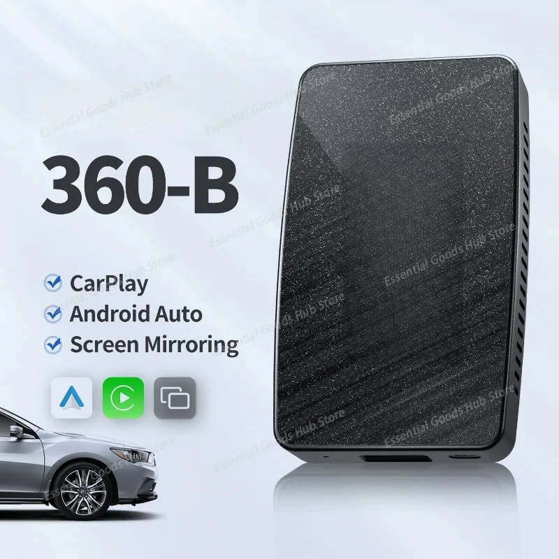 The New Product for CA360 Three-channel Wired To Wireless for CarPlay for Boxairplay+for Android