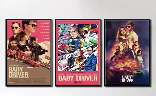 

Детский водитель Ansel Elgort, кино, печать, художественный плакат на холсте для гостиной, Декор, домашняя Настенная картина