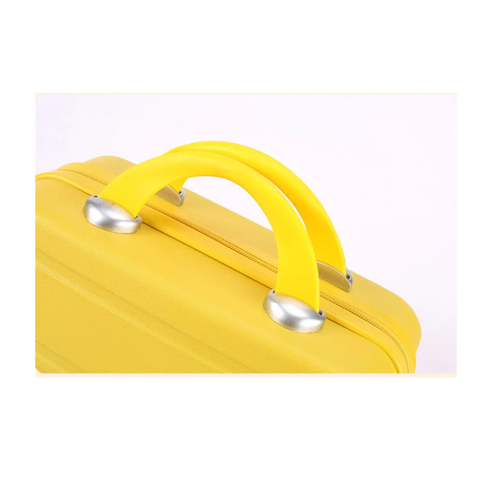 Yellow Waterproof Explosion-proof Lady Travel Suitcase Women's Makeup Bag Size:30-15.5-23cm