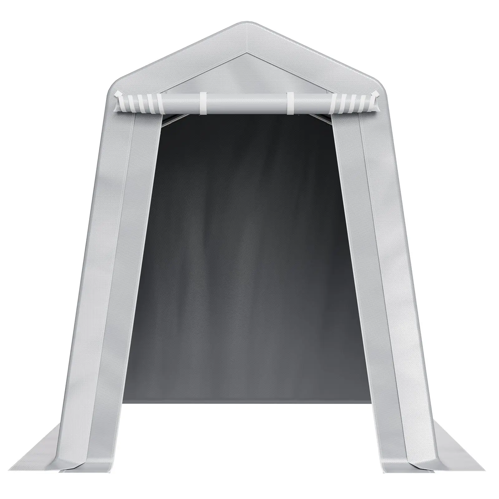 Outdoor Storage Shed, 6 x 8 ft Portable Storage Tent with Roll-up Door & Vents, Waterproof Canopy Shed Shelter, Heavy Duty Frame