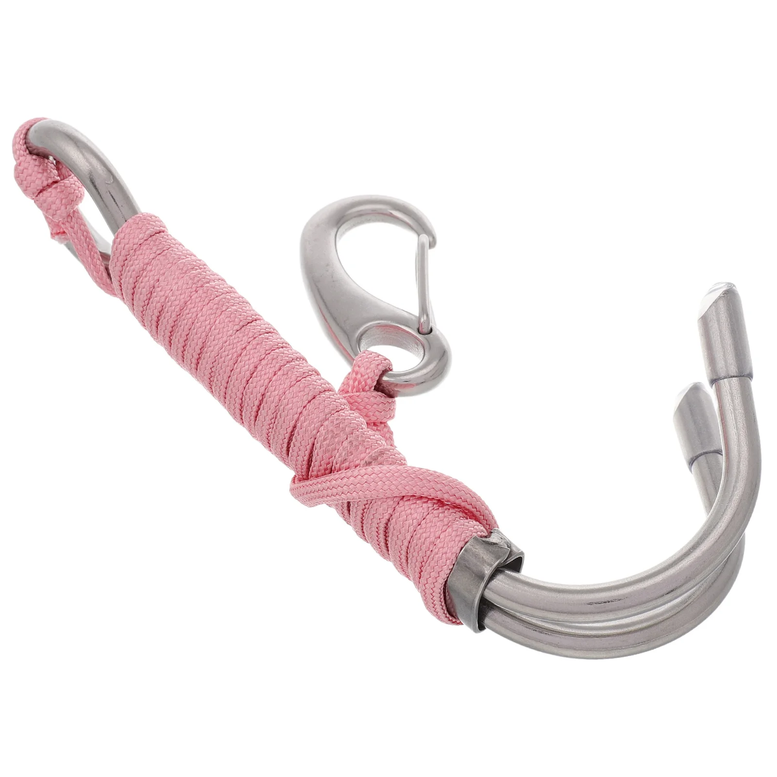 

Diving Hook Stainless Steel Double Head Safety Rope Bait Holder Scuba Accessories Pink Tools Fishing Hooks Spring