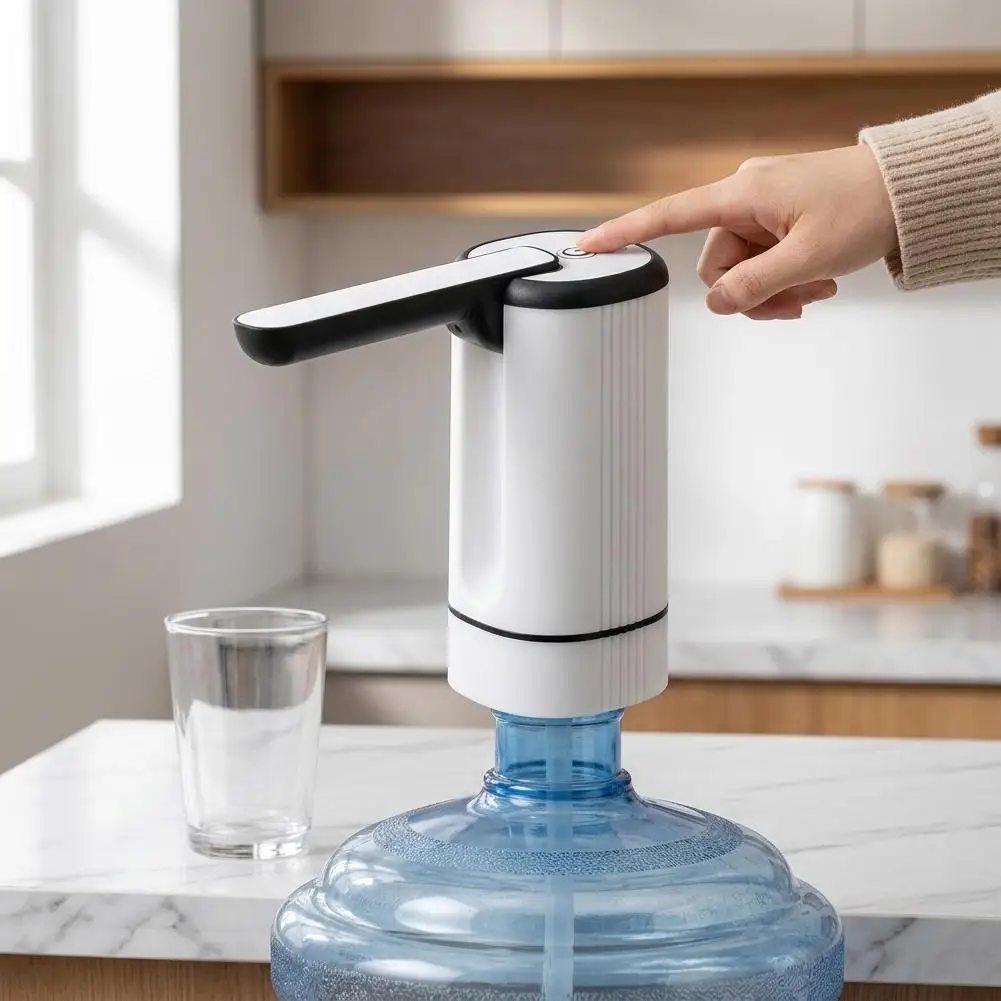 Foldable Water Pump With Quantitative Modes Portable Electric Drinking Water Dispenser Fast Charging For Standard Water Bottles