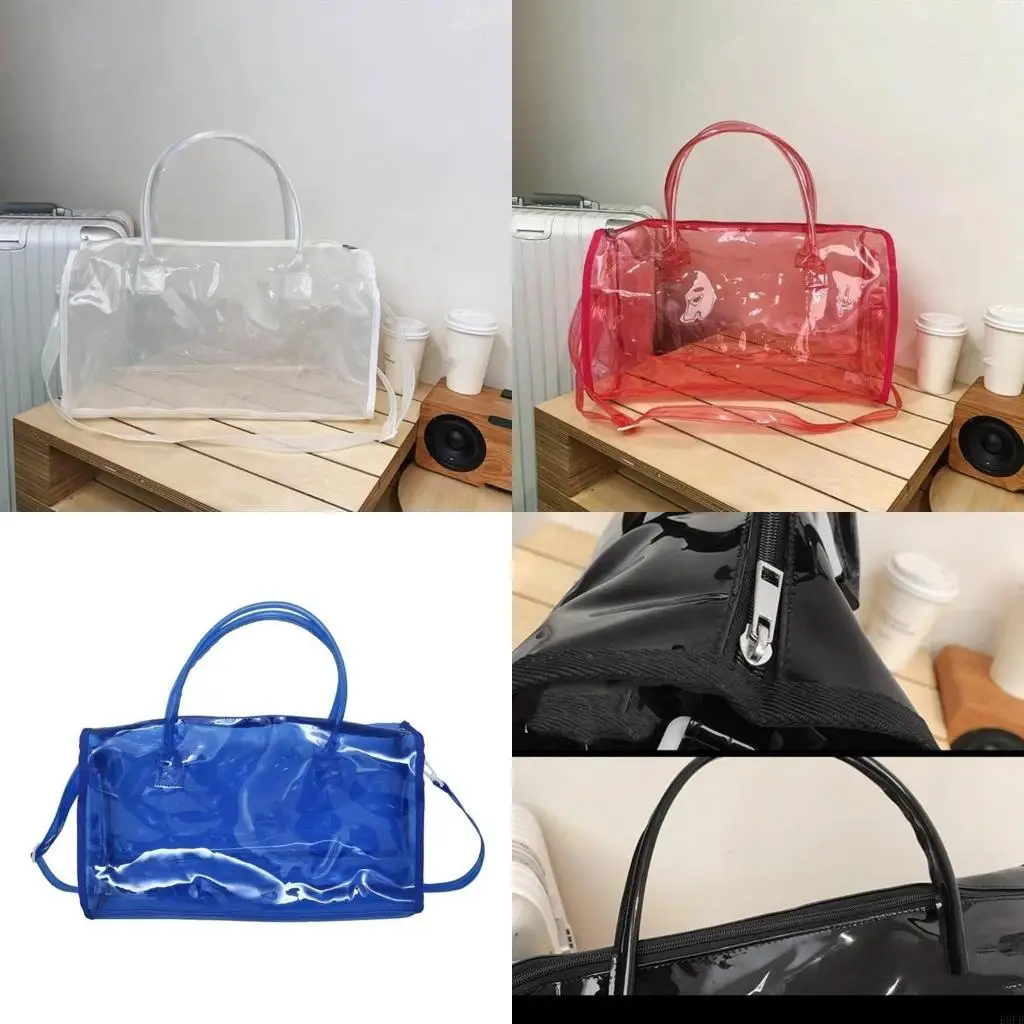 

Portable Shoulder Bag Large Capacity PVC Handbag Casual Crossbody Bags for Easy Storage of Care Product