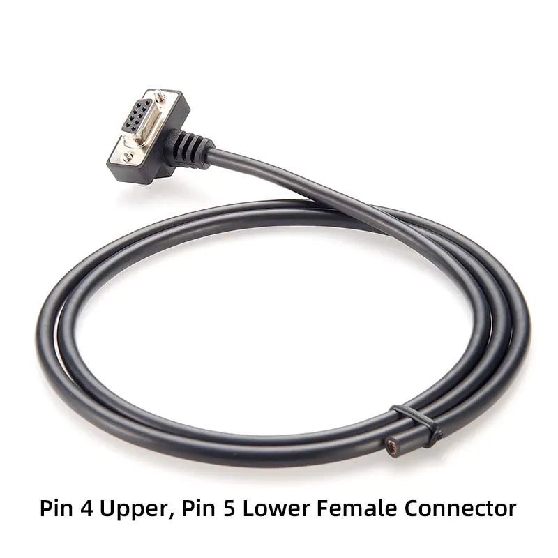 232 Serial Port DB9 Elbow Connector Serial Extension Cable, 9-Pin Single-Ended Cable, Solderless Cable, Shielded Data Cable