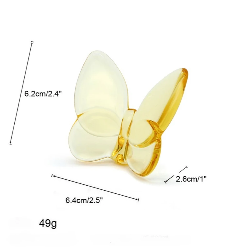 Crystal Butterfly Figurines Super Winkling Reflective Glass Butterfly Ornament Home Decor