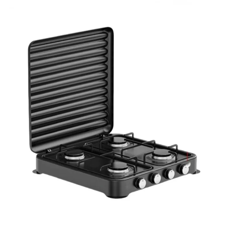 Industrial Metal 4 Kitchen Cooktop Portle Stove Windproof Lid Camping Cooker Food Procsing
