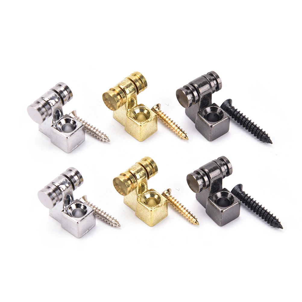 Latest2Pcs Roller String Retainers Mounting Tree Guide for Electric Guitar silver