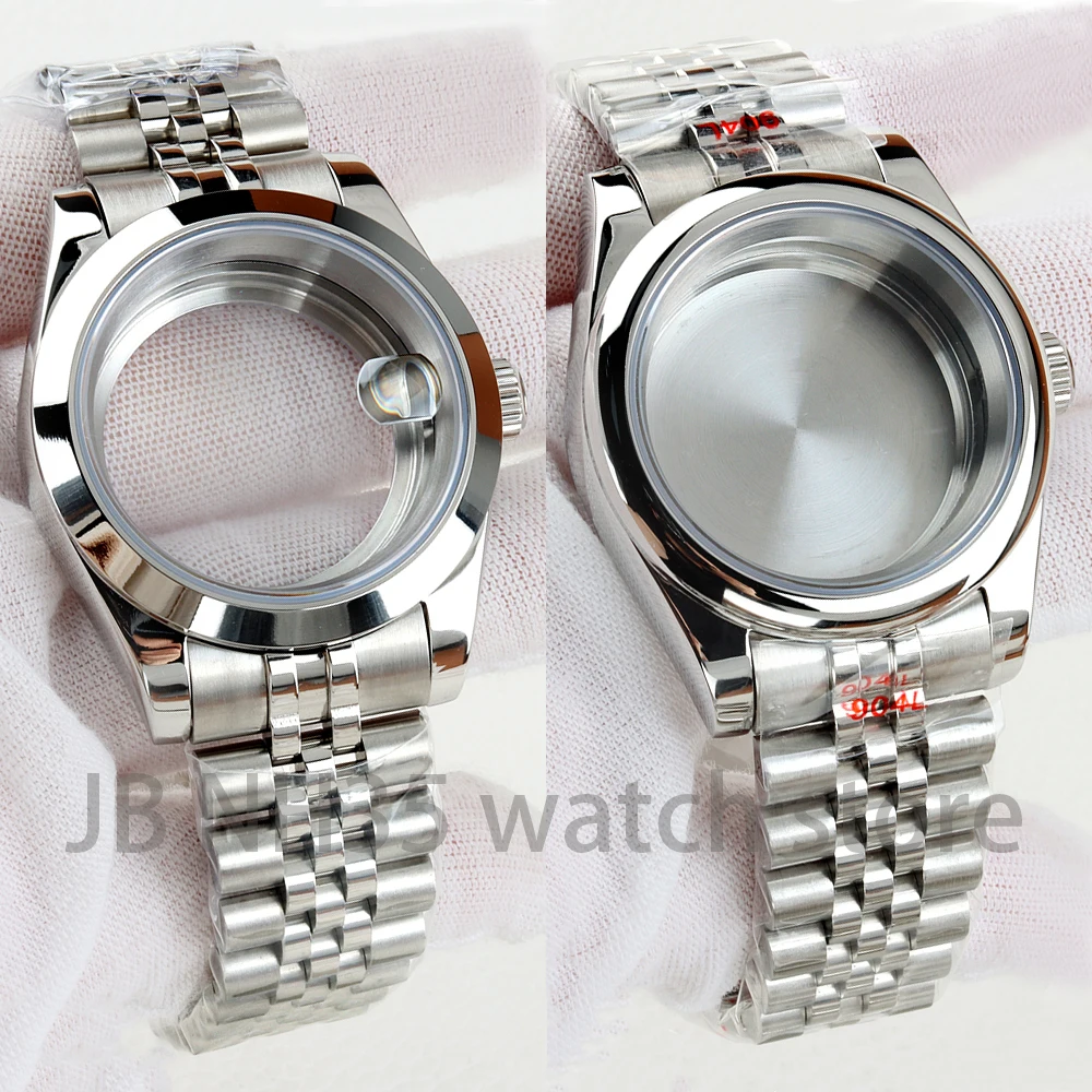 

Серебряный корпус часов NH35 36/39 мм сапфировое стекло нержавеющая сталь 316L юбилейный браслет для Datejust NH35 NH36 механизм 28,5 мм циферблат