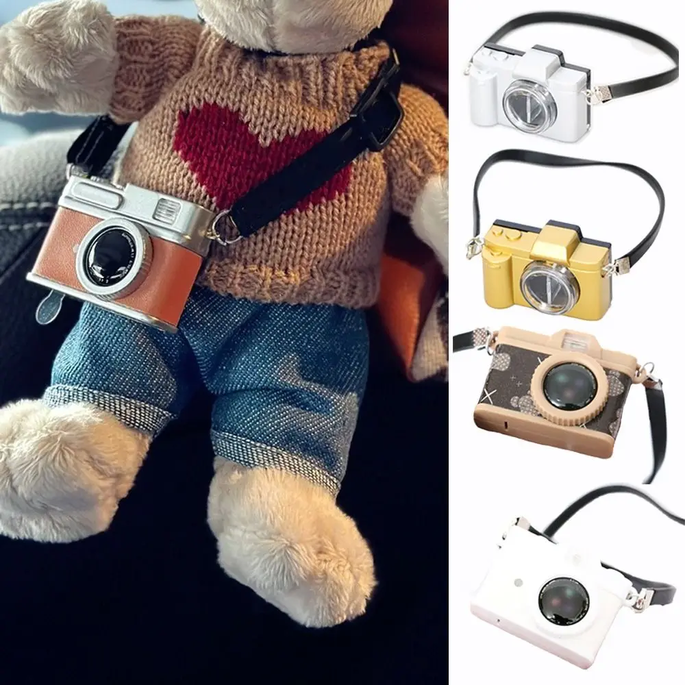 1/6 1/12 Scale Dolls Camera Gift Plastic Multicolor Miniature Camera Dollhouse with Belt Mini Digital Camera