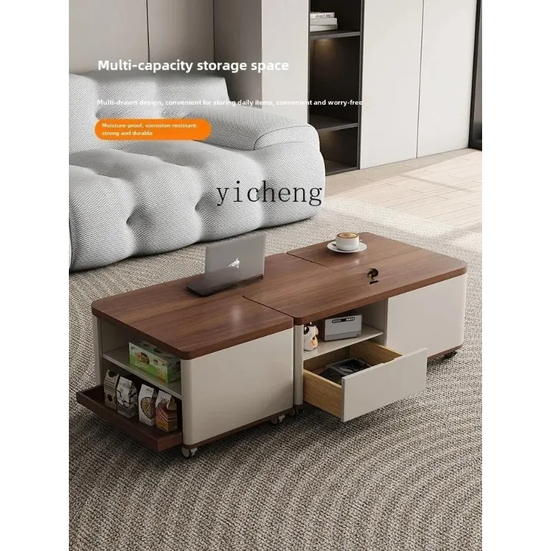 CJ-29  Mobile Coffee Table Living Room Household Small Apartment Modern Simple Side Few Multi-function Accompanying