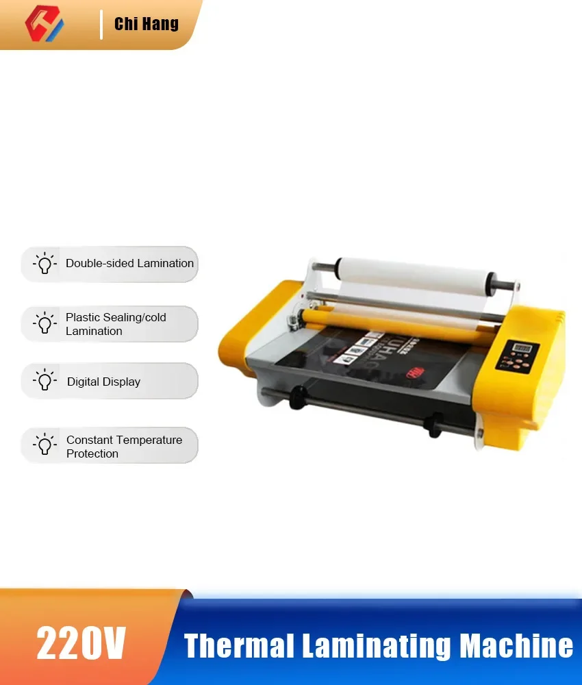 Cold & Hot Laminating Machine A3 Photo Film Laminating Machine Multifunctional Cold Plastic Electric Sealing Machine Laminator