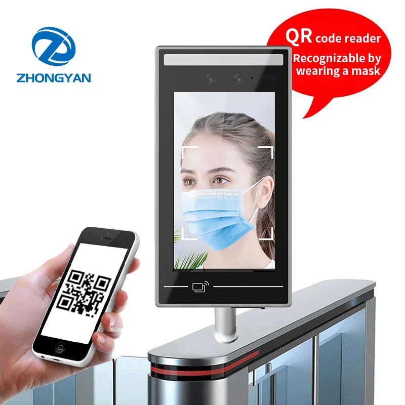 7 inch Face Recognition Employee Attendance Machine Access Control Cloud Platform TCP/IP Biometric System Access Controller