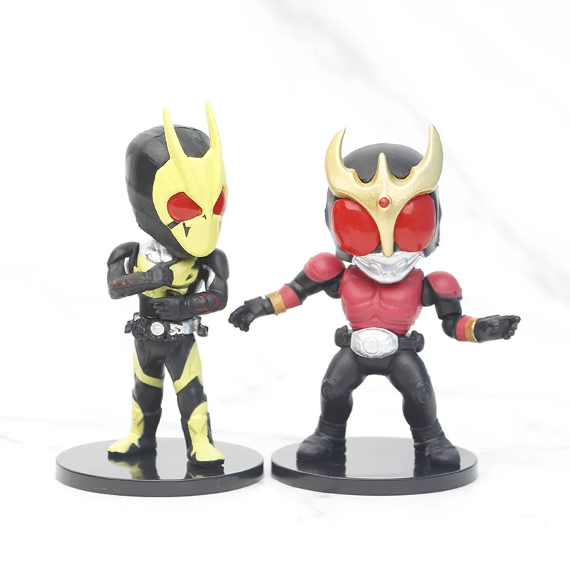 Kamen Rider Ataque Força Anime Figuras de Ação, Modelo PVC, Kit Pingente, Decoração Colecionáveis, Brinquedos Cool, Presentes, 6 peças por conjunto