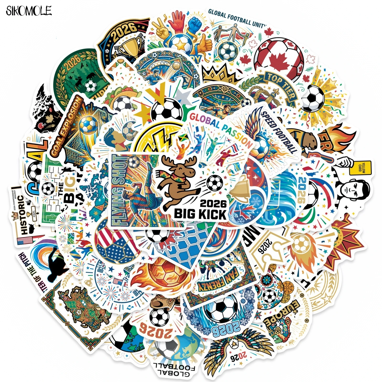 

10/30/50PCS Mixed New Cool Popular Cartoon Football Sports Stickers DIY Toys Car Guitar Luggage Suitcase Decal Graffiti Sticker