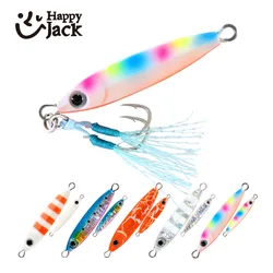 HAPPYJACK Sea Cast Slow Drop Metal Fishing Lure Micro Jig 3g 5g 7g 10g 15g  Shore Casting Jigging Spoon  Artificial Bait Tackle