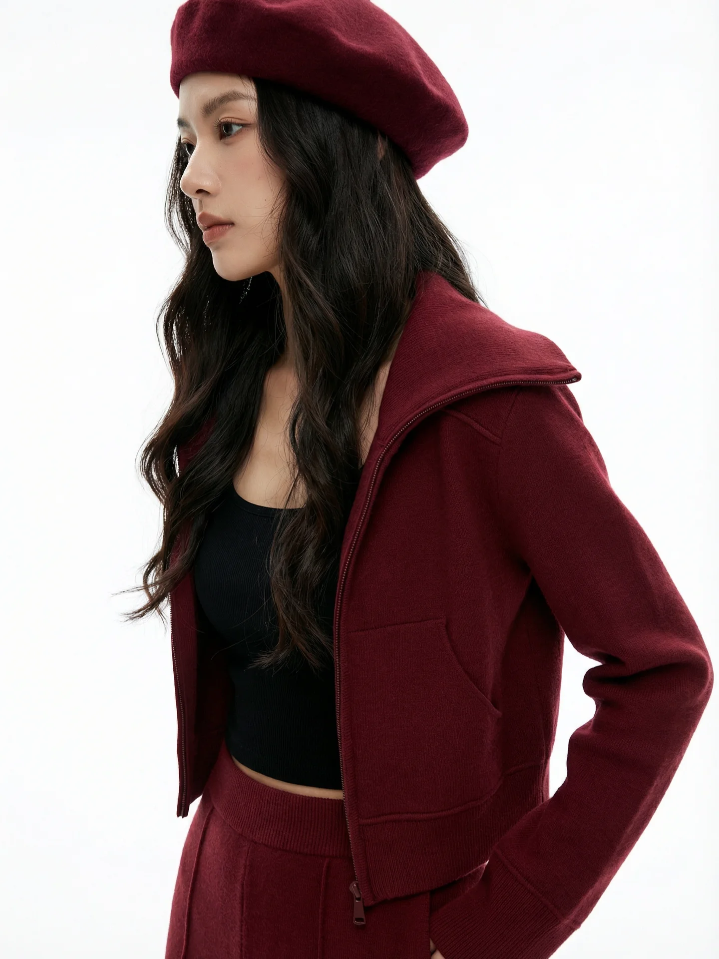 

Удобный комплект из толстовки с капюшоном на флисовой подкладке и брюк для женщин, повседневный зимний модный комплект из двух предметов с длинными рукавами и молнией