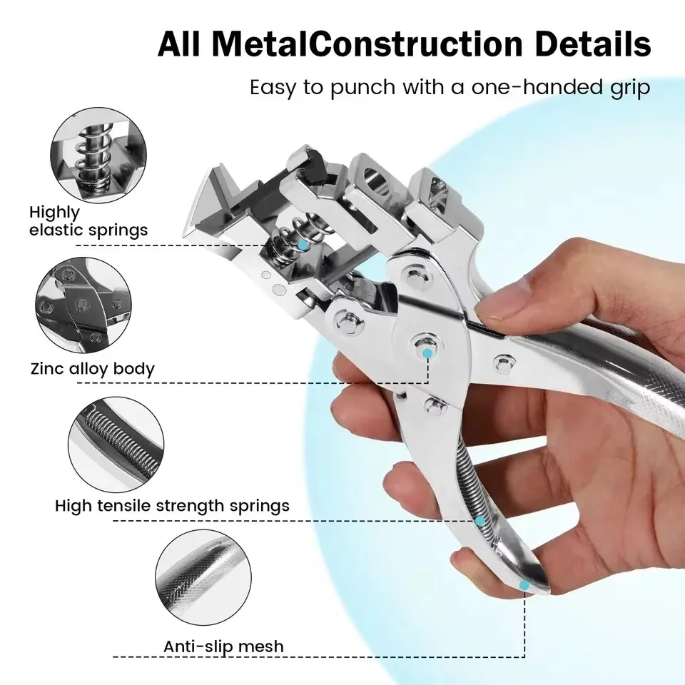 Imagem -02 - Pvc Plástico Multifuncional Hole Puncher id Cutter Paper Tag Tool Alicate Buraco Identidade Puncher Punch Papelaria Material de Escritório